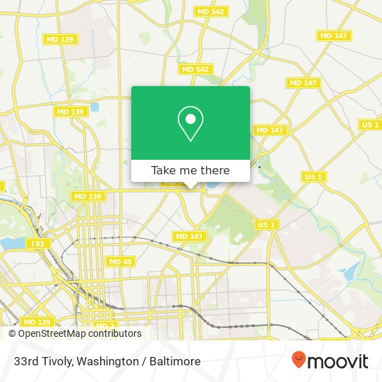 Mapa de 33rd Tivoly, Baltimore, MD 21218