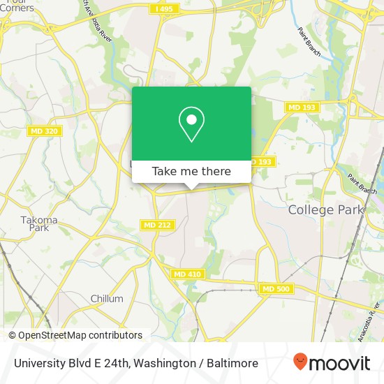 University Blvd E 24th, Hyattsville, MD 20783 map