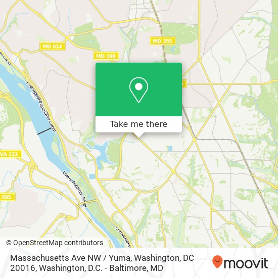 Massachusetts Ave NW / Yuma, Washington, DC 20016 map