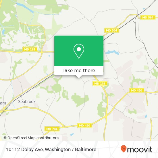 Mapa de 10112 Dolby Ave, Glenn Dale, MD 20769