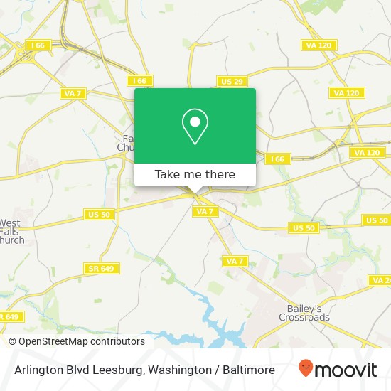 Arlington Blvd Leesburg, Falls Church, VA 22044 map