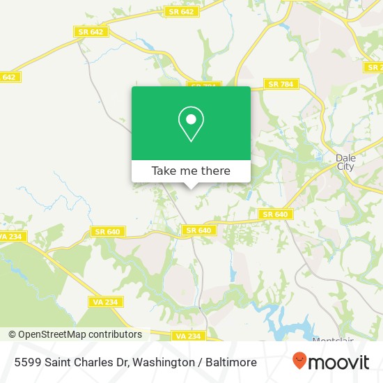 Mapa de 5599 Saint Charles Dr, Woodbridge, VA 22193