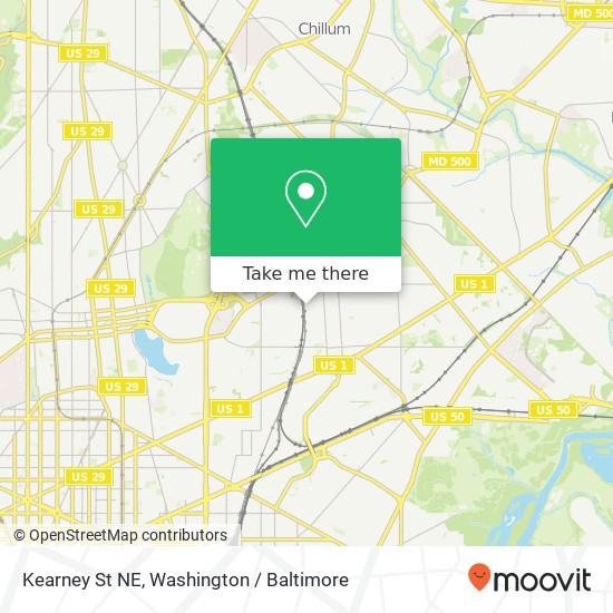 Kearney St NE, Washington, DC 20017 map