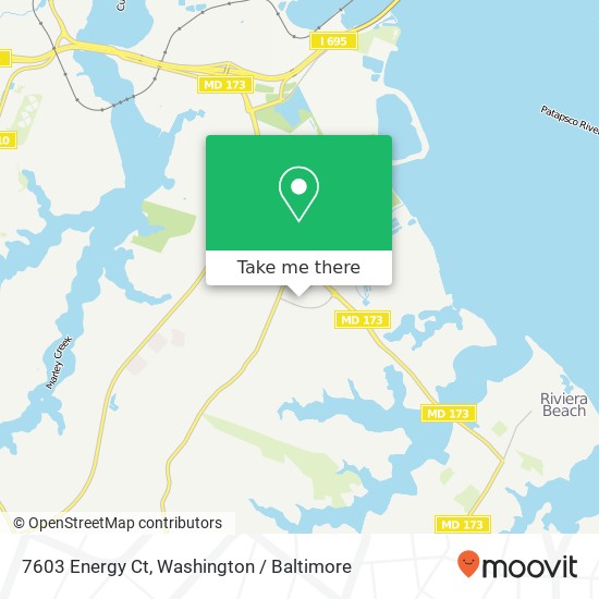 Mapa de 7603 Energy Ct, Curtis Bay, MD 21226