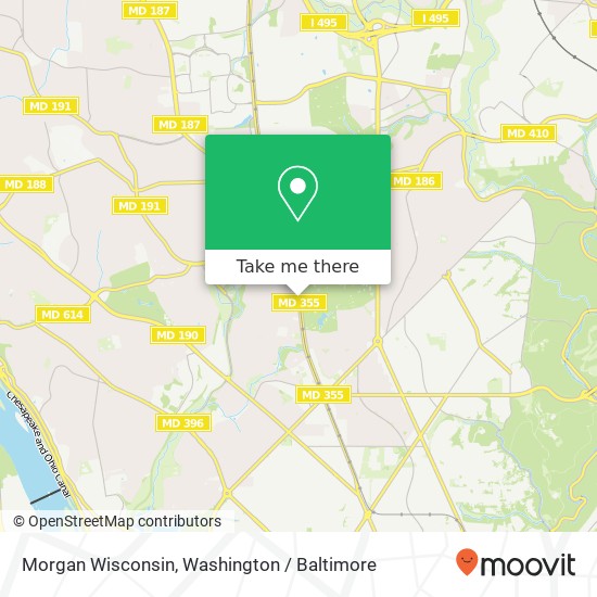 Mapa de Morgan Wisconsin, Chevy Chase, MD 20815