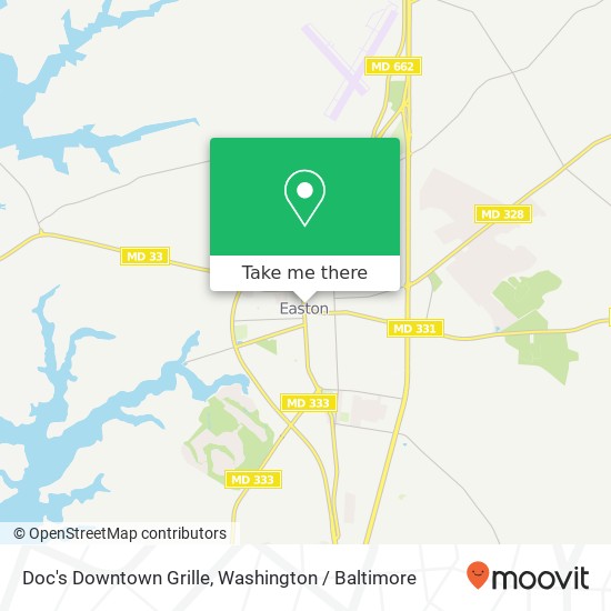Mapa de Doc's Downtown Grille, 14 N Washington St