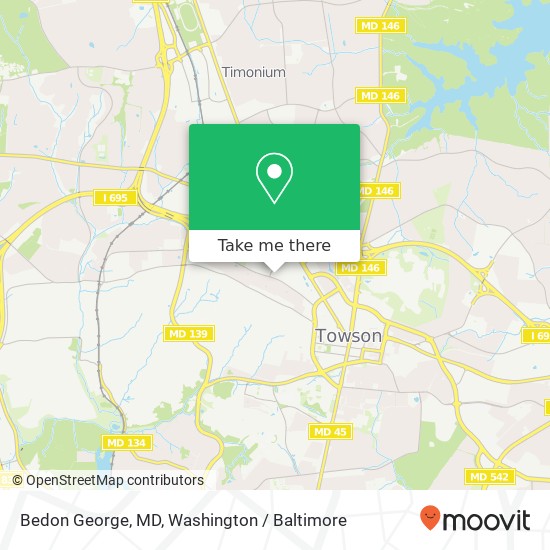 Mapa de Bedon George, MD, 660 Kenilworth Dr