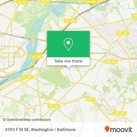 4393 F St SE, Washington, DC 20019 map