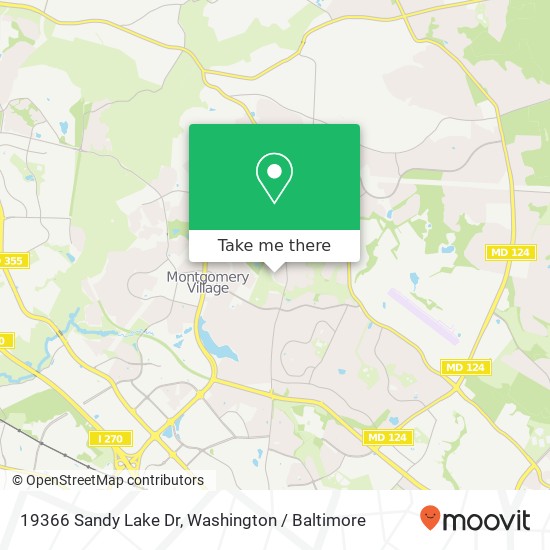 Mapa de 19366 Sandy Lake Dr, Gaithersburg, MD 20879