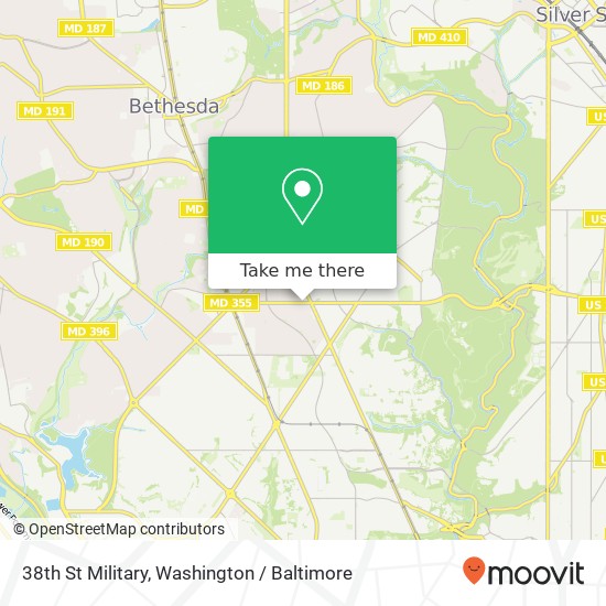 38th St Military, Washington, DC 20015 map