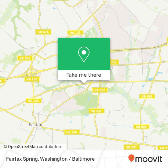 Mapa de Fairfax Spring, Fairfax, VA 22031