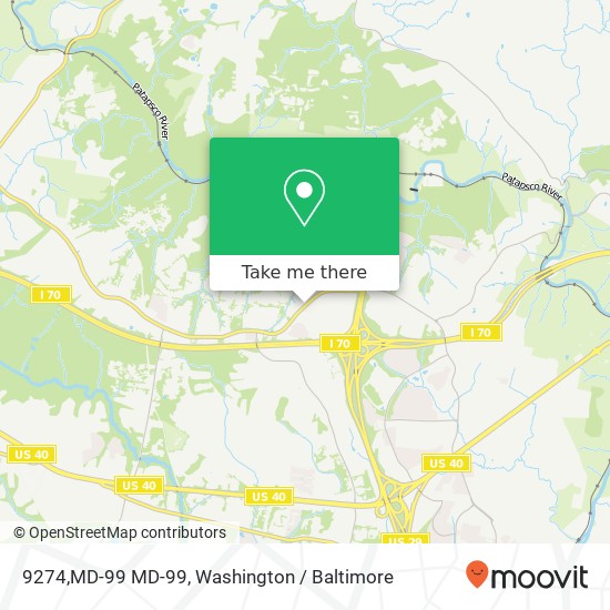 Mapa de 9274,MD-99 MD-99, Ellicott City, MD 21042