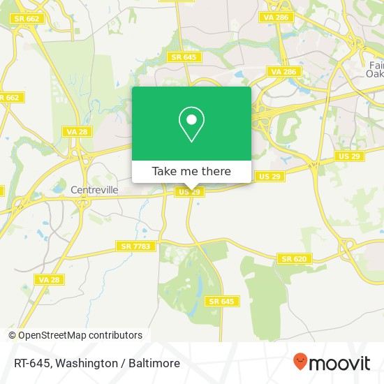 Mapa de RT-645, Fairfax, VA 22030