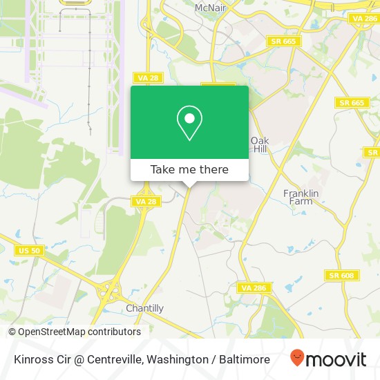 Mapa de Kinross Cir @ Centreville, Herndon, VA 20171