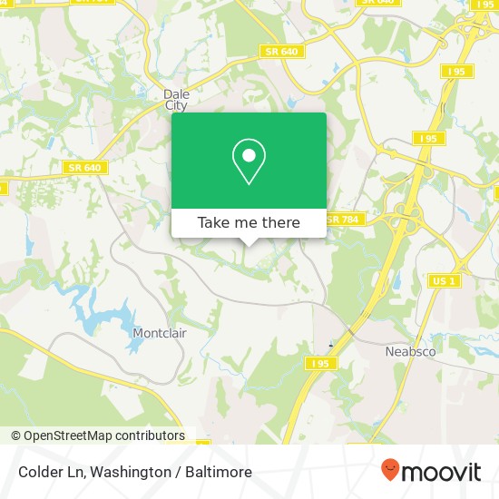 Mapa de Colder Ln, Woodbridge (DALE CITY), VA 22193