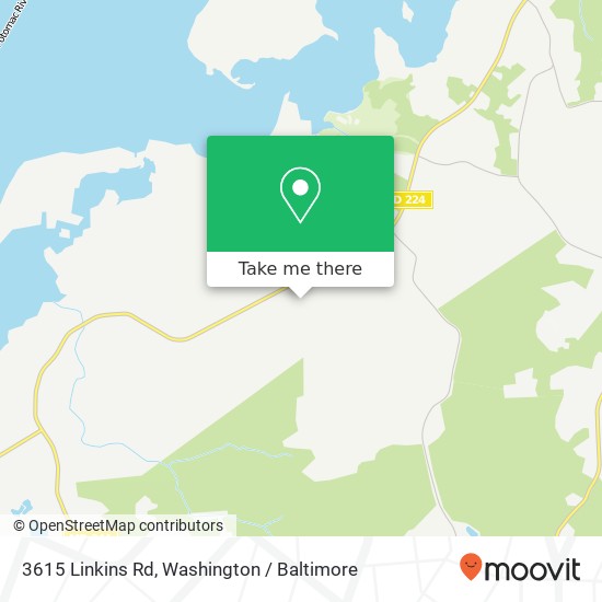 Mapa de 3615 Linkins Rd, Indian Head, MD 20640