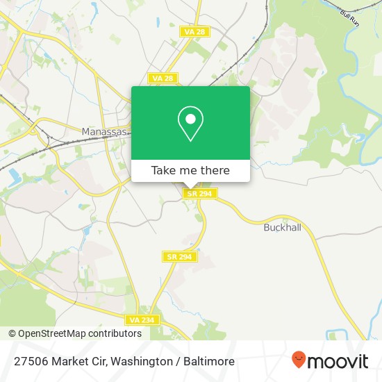 Mapa de 27506 Market Cir, Manassas, VA 20110