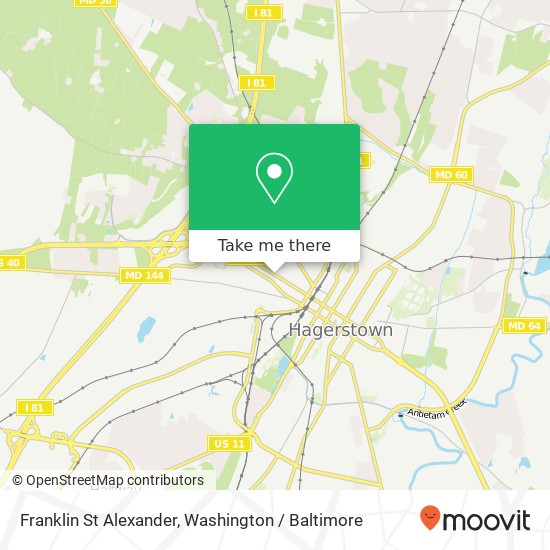 Mapa de Franklin St Alexander, Hagerstown, MD 21740