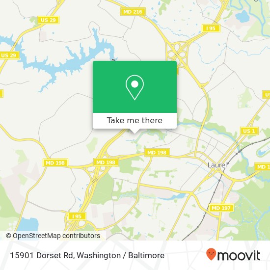 Mapa de 15901 Dorset Rd, Laurel, MD 20707