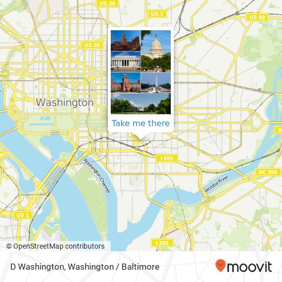 Mapa de D Washington, Washington, DC 20024