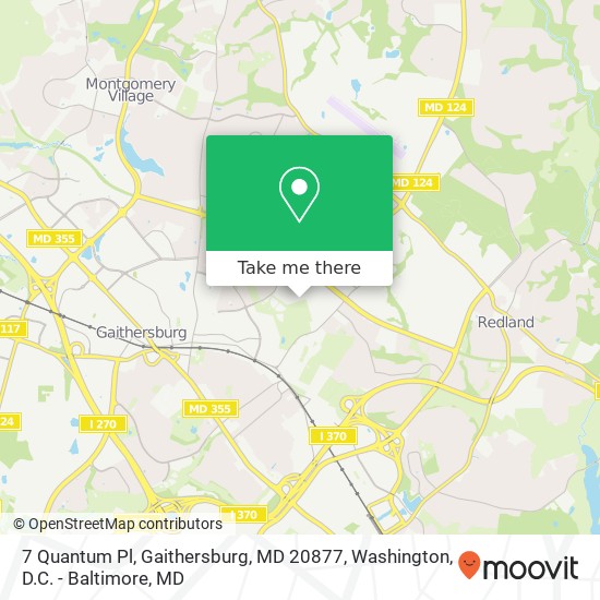 Mapa de 7 Quantum Pl, Gaithersburg, MD 20877