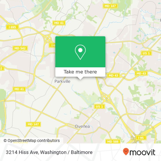 3214 Hiss Ave, Parkville, MD 21234 map