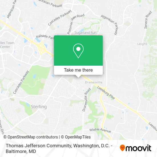 Thomas Jefferson Community map