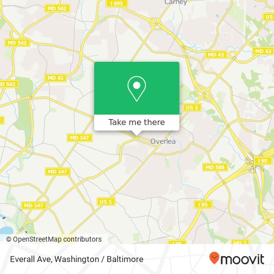 Mapa de Everall Ave, Baltimore, MD 21206