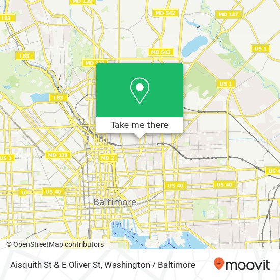 Aisquith St & E Oliver St, Baltimore, MD 21202 map