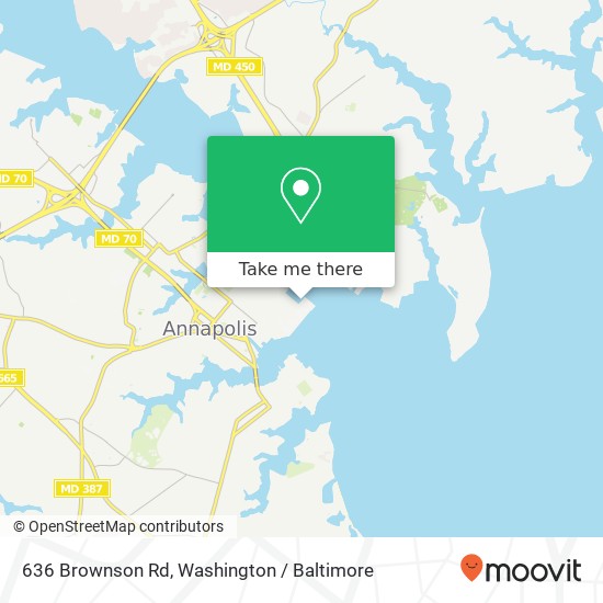 Mapa de 636 Brownson Rd, Annapolis, MD 21402