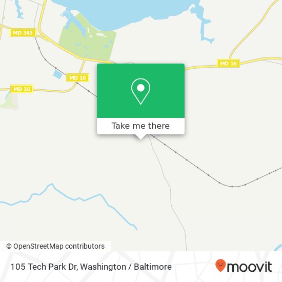 Mapa de 105 Tech Park Dr, Cambridge, MD 21613