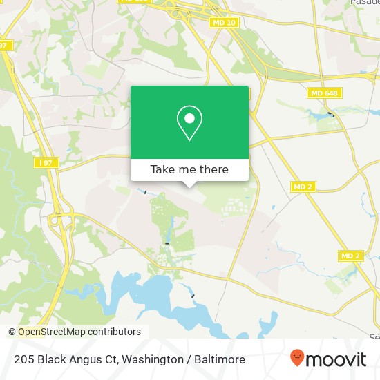 Mapa de 205 Black Angus Ct, Millersville, MD 21108