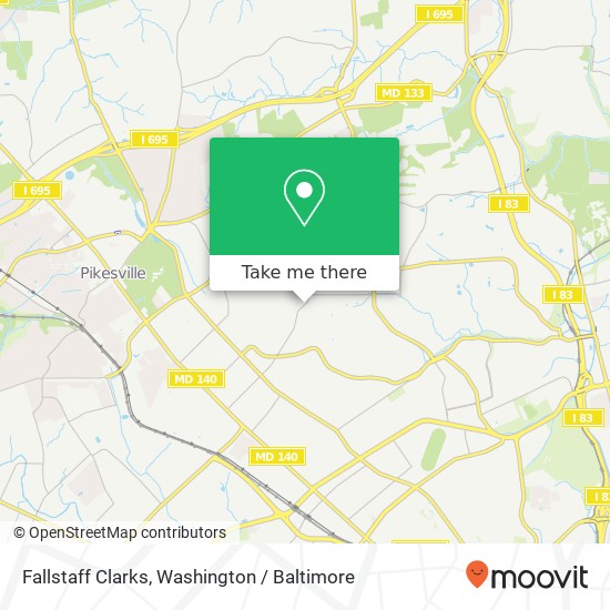 Mapa de Fallstaff Clarks, Baltimore, MD 21209