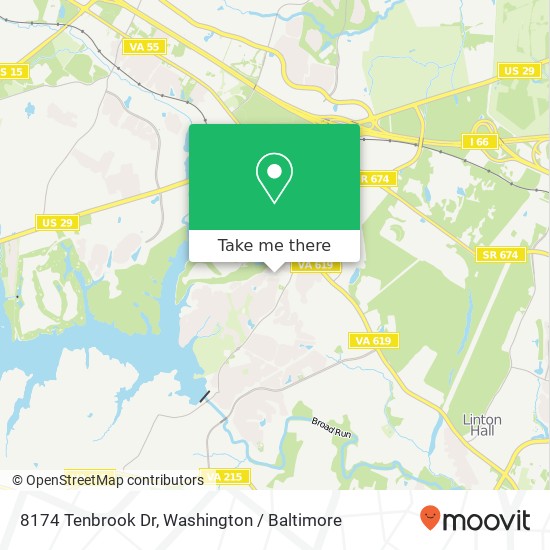 Mapa de 8174 Tenbrook Dr, Gainesville, VA 20155