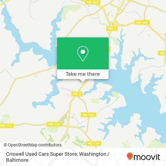 Mapa de Criswell Used Cars Super Store, 2972 Solomons Island Rd