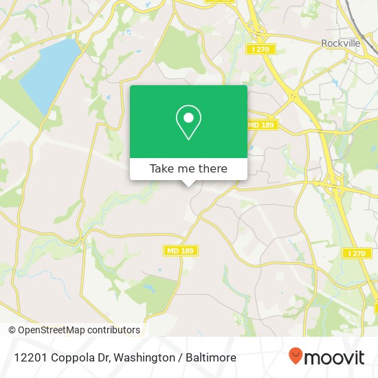 Mapa de 12201 Coppola Dr, Potomac, MD 20854