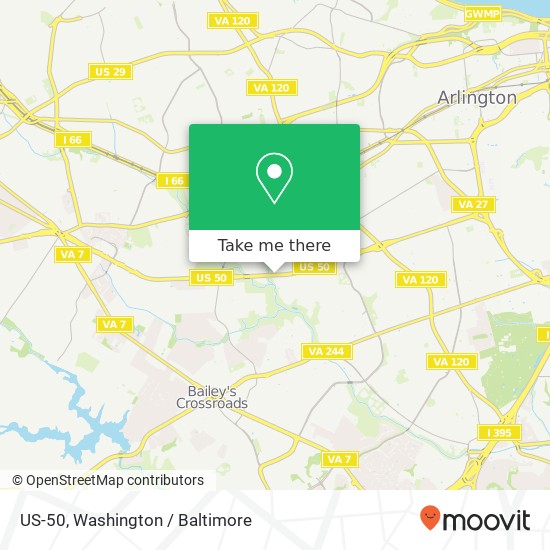 US-50, Arlington, VA 22203 map