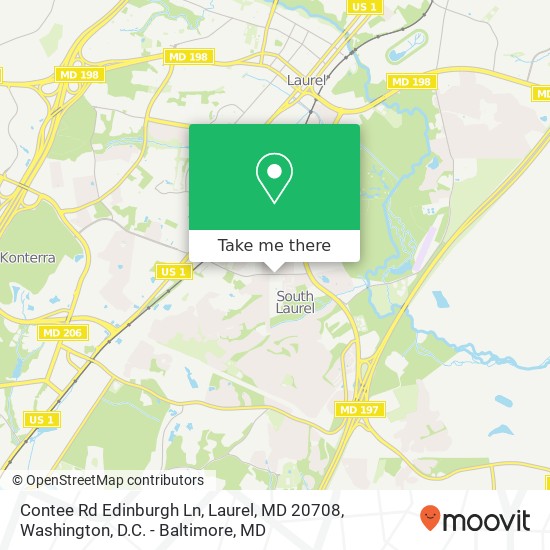 Contee Rd Edinburgh Ln, Laurel, MD 20708 map