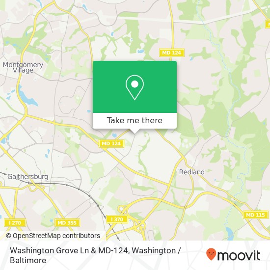 Washington Grove Ln & MD-124, Gaithersburg, MD 20879 map