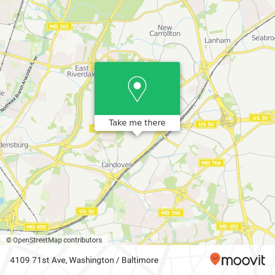 Mapa de 4109 71st Ave, Hyattsville, MD 20784