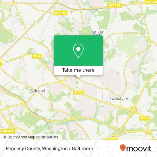 Mapa de Regency County, District Heights, MD 20747