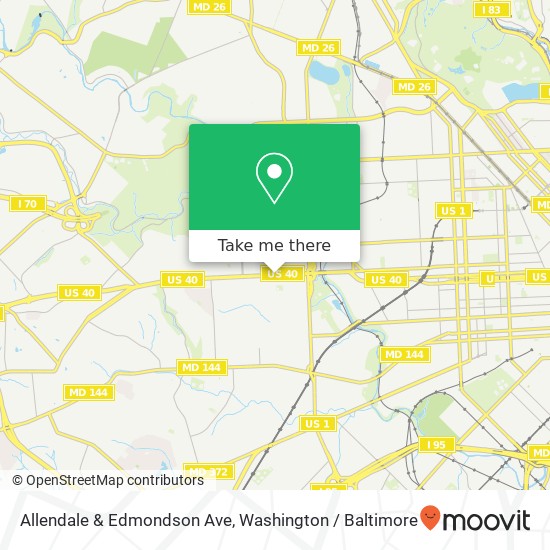 Allendale & Edmondson Ave, Baltimore, MD 21229 map