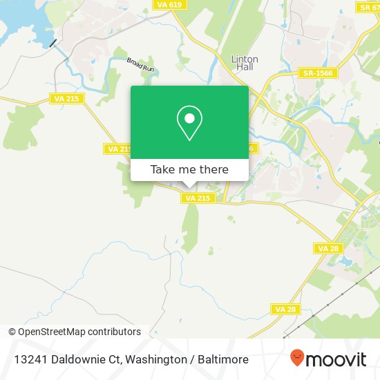 Mapa de 13241 Daldownie Ct, Bristow, VA 20136