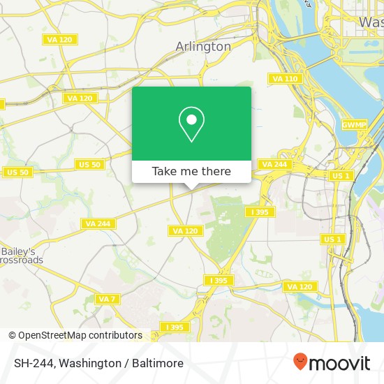 Mapa de SH-244, Arlington, VA 22204