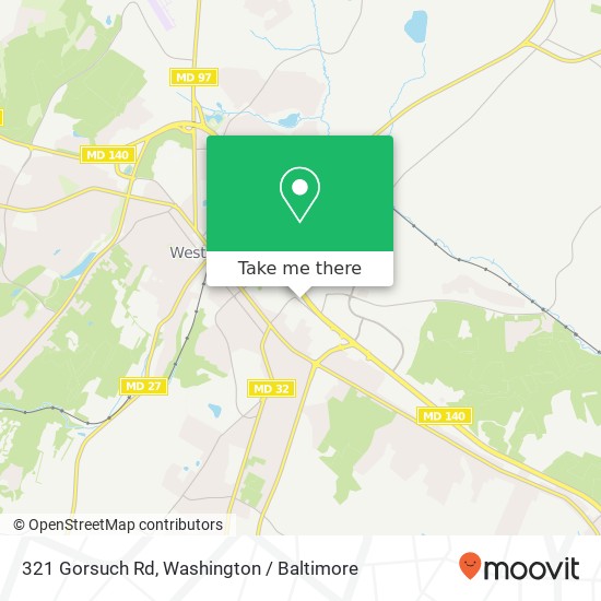 Mapa de 321 Gorsuch Rd, Westminster, MD 21157