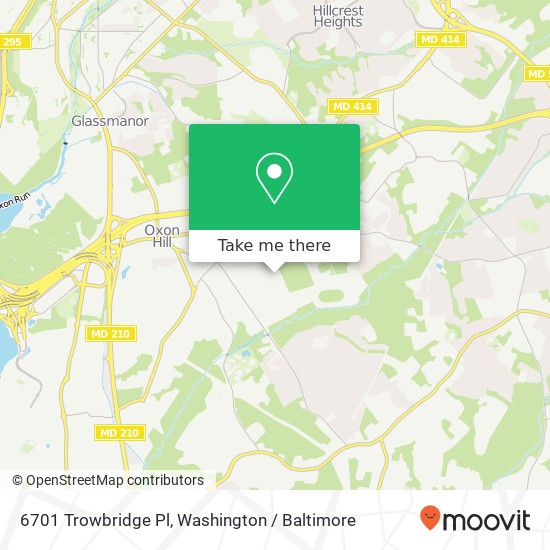Mapa de 6701 Trowbridge Pl, Fort Washington, MD 20744