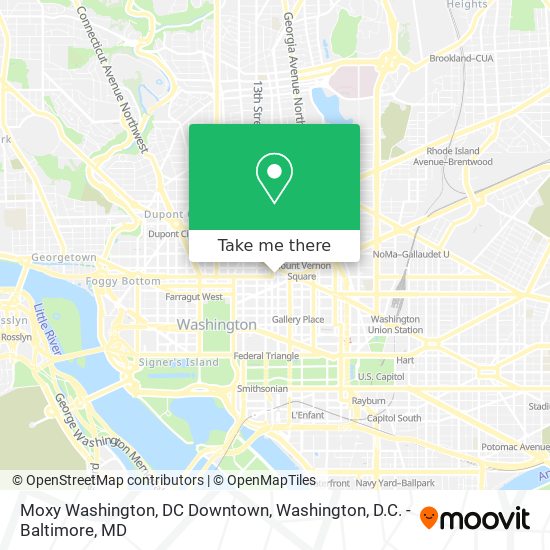 Moxy Washington, DC Downtown map