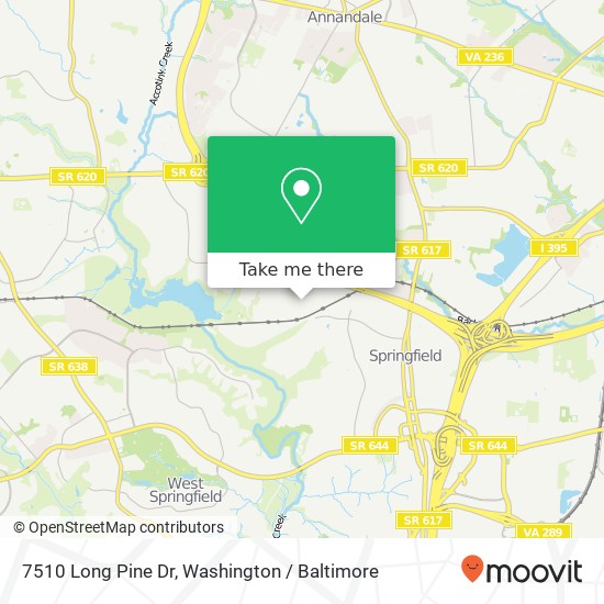 7510 Long Pine Dr, Springfield, VA 22151 map