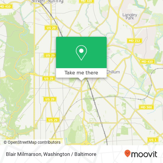 Mapa de Blair Milmarson, Washington, DC 20011