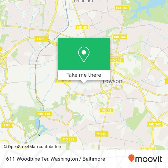 611 Woodbine Ter, Towson, MD 21204 map